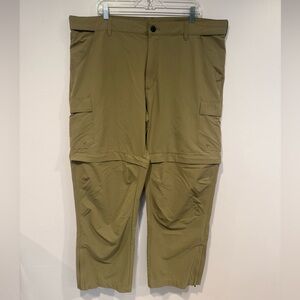 Khaki Bass pro shop convertible‎ zipper fishing pants